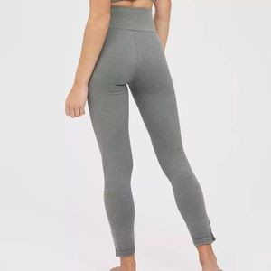 Gray-Green Aerie OFFLINE Main Squeeze Seamless High Waisted Waffle Legging